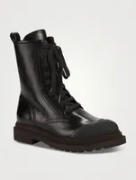 Leather Combat Boots