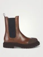 Lug-Sole Leather Chelsea Boots