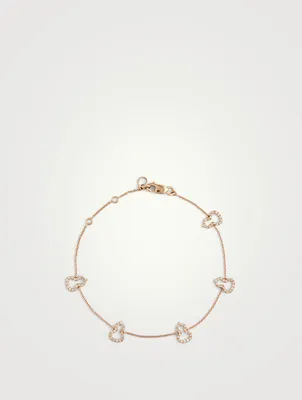 Wulu 18K Rose Gold Sautoir Bracelet With Diamonds