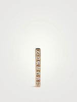 14K Gold Bar Stud Earring