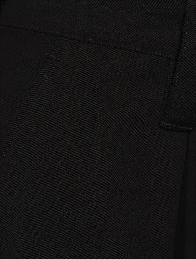 Crinkled Twill Cargo Pants