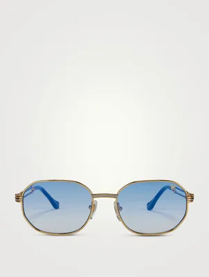 Hustler Double Rope Rectangular Sunglasses