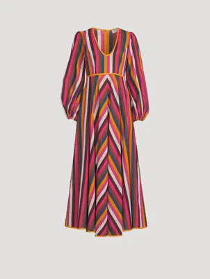 Ginger Maxi Dress Stripe Print
