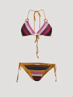 Ginger Bikini Set Stripe Print