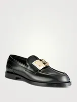 Brushed Leather Loafers