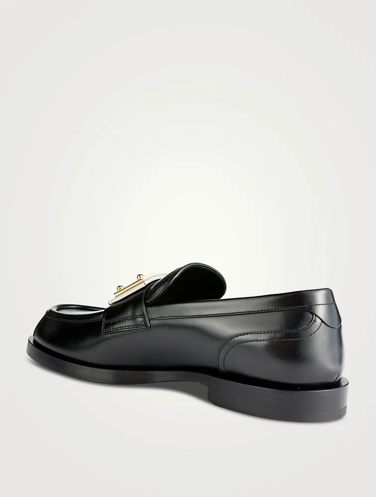 Brushed Leather Loafers