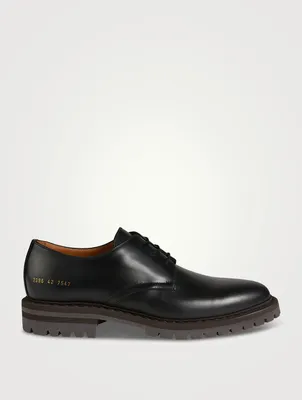 Leather Officers Derby Shoes