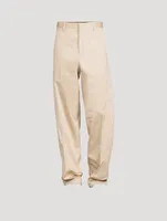 Twisted Cotton Chino Pants