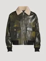 Leather And Shearling Aviator Jacket