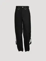 Wool Two-in-One Detachable Pants With Suspenders