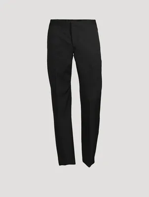 Wool Straight-Leg Pants
