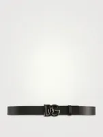 Leather Belt With DG Logo Buckle