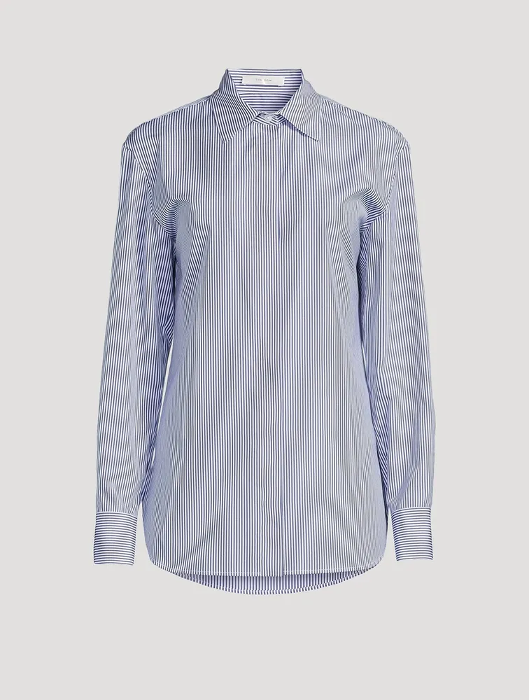 Derica Cotton Shirt Stripe Print