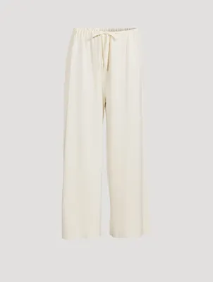 Delphine Silk And Cotton Trousers