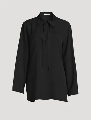 Malon Tie-Neck Silk Blouse