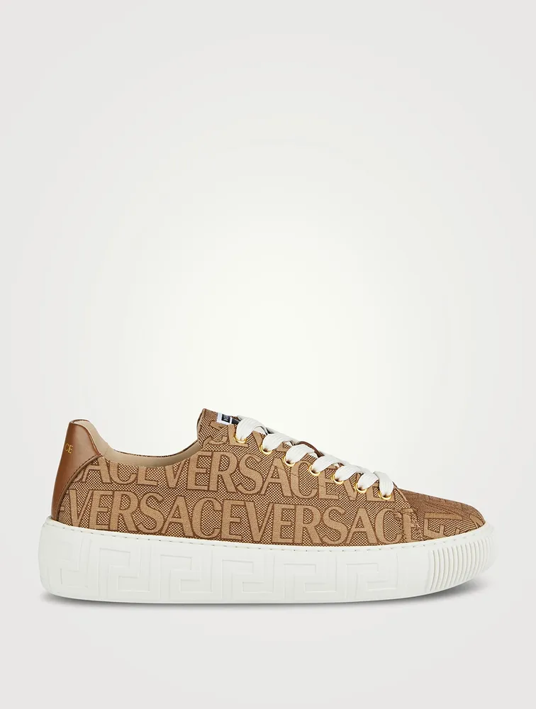 Greca Canvas Sneakers Versace Allover Print