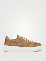 Greca Canvas Sneakers Versace Allover Print