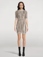 Sequin Lurex Knit Mini Dress