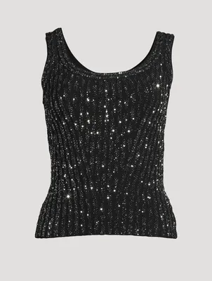 Sequin Knit Tank Top