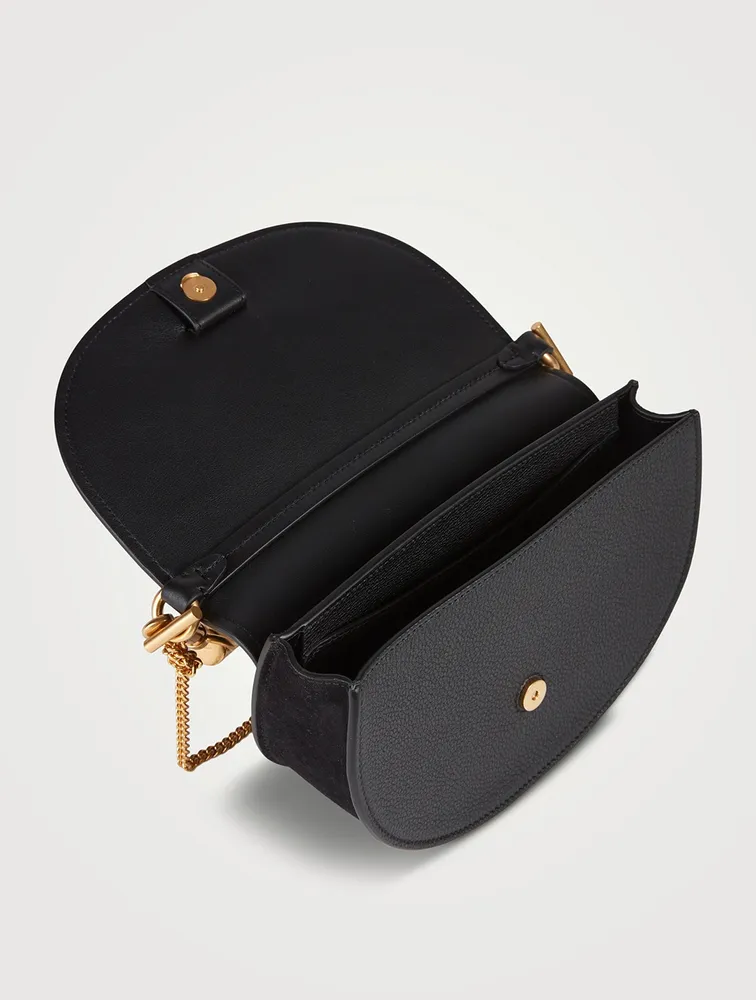 Marcie Chain Leather Saddle Bag