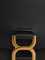 Marcie Chain Leather Saddle Bag