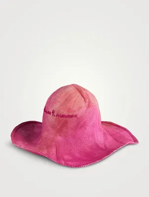 Tie-Dye Straw Hat