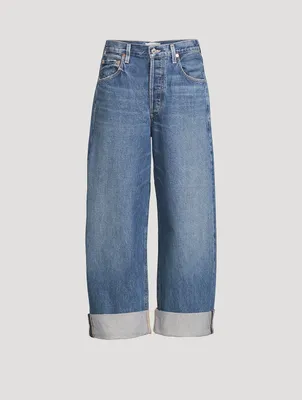 Ayla Bagged Cuffed Jeans