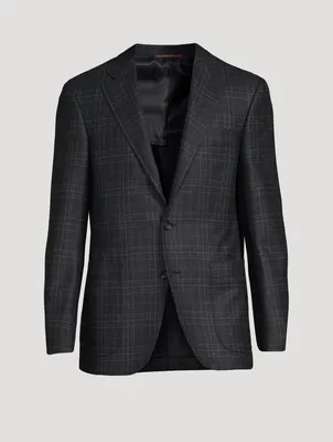 Wool Jacket Check Print