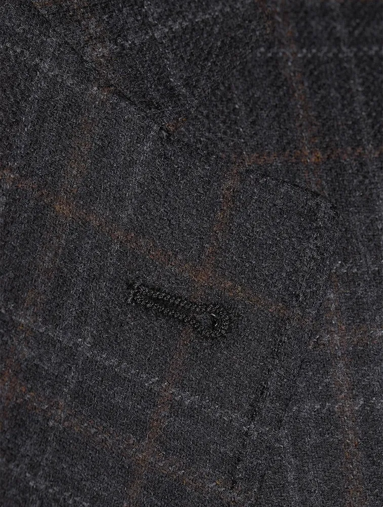 Wool Jacket Check Print