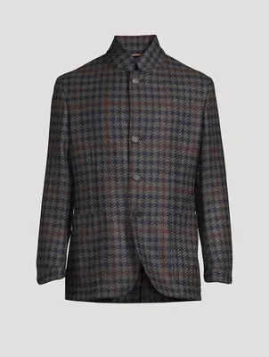 Wool And Cashmere Houndstooth Jacket