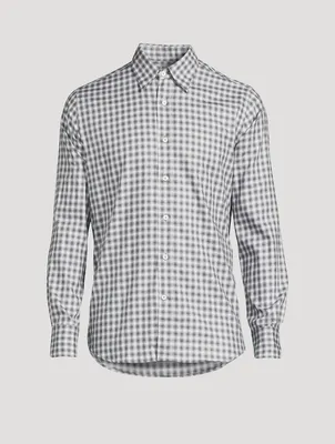 Cotton Sport Shirt Check Print