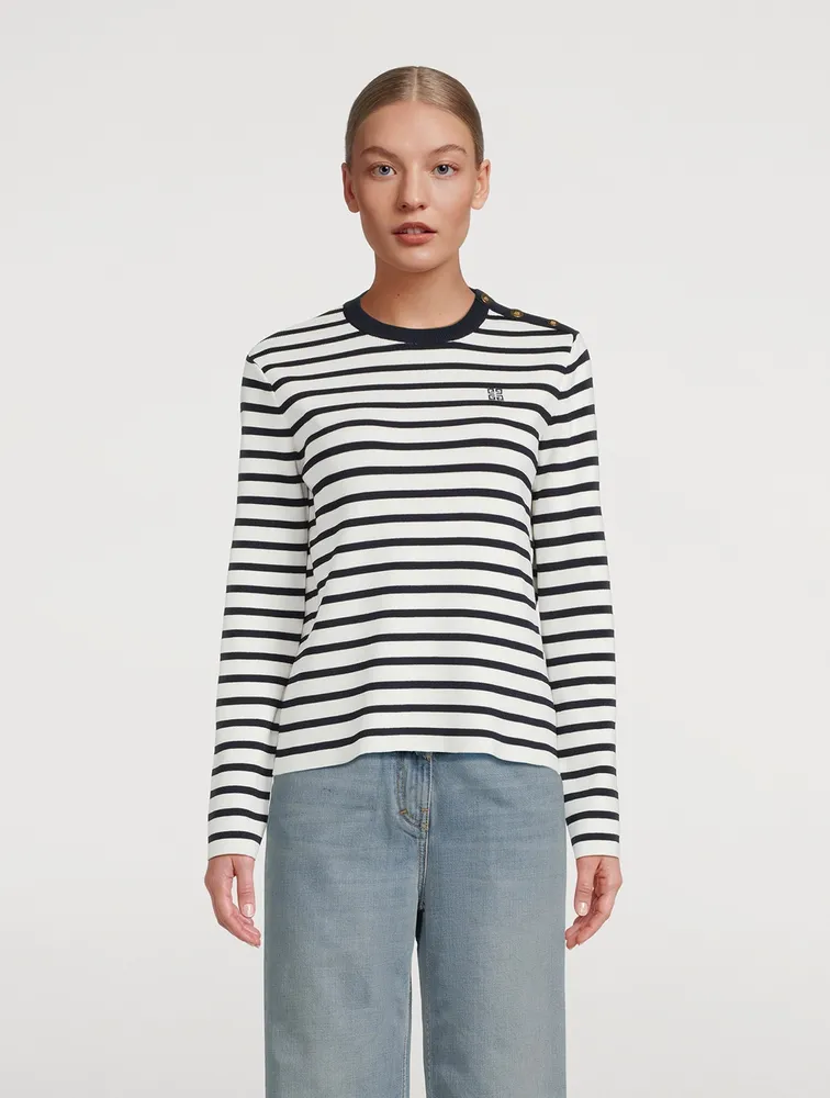 Sailor Sweater With Shoulder Buttons