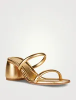 Dael Metallic Leather Mules