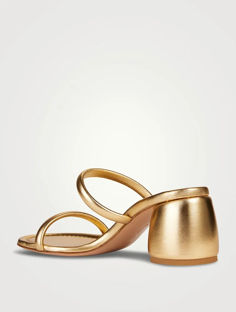 Dael Metallic Leather Mules