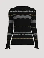 Jacquard Stripe Top