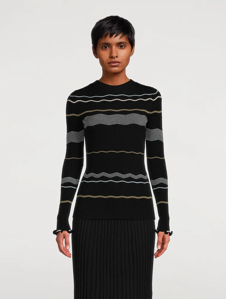 Jacquard Stripe Top