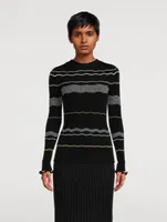 Jacquard Stripe Top