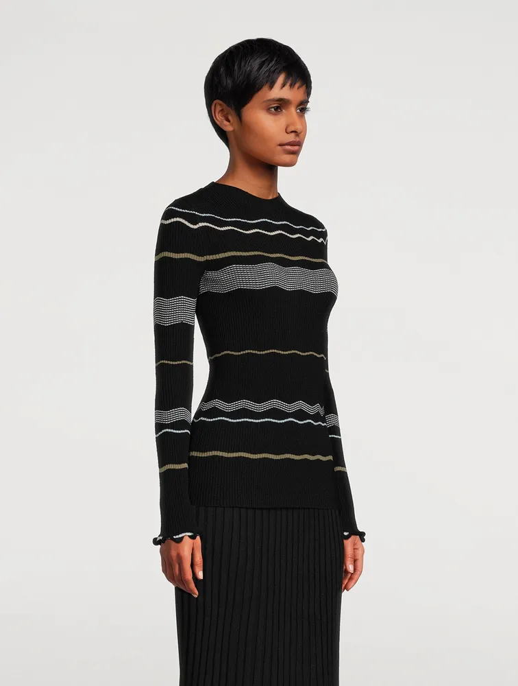 Jacquard Stripe Top