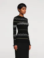 Jacquard Stripe Top