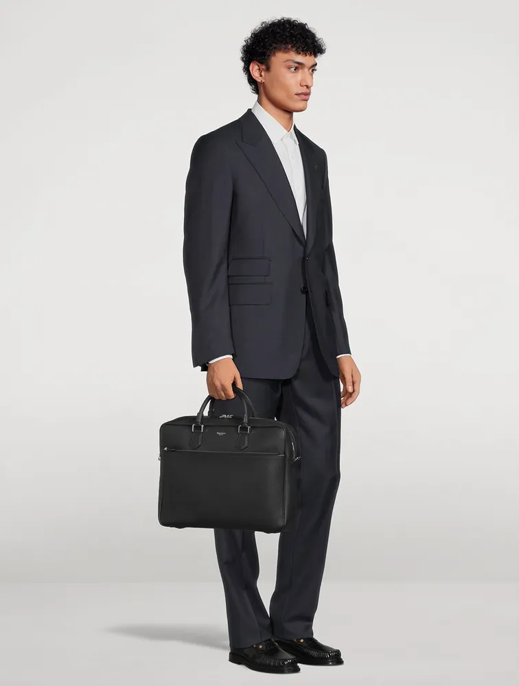 Cachemire Leather Slim Briefcase