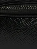 Recycled Twill And Evoluzione Leather Crossbody Bag