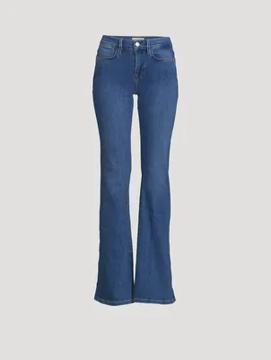 Le High Flare Slit-Hem Jeans