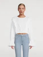 Drawstring Cotton Blouse