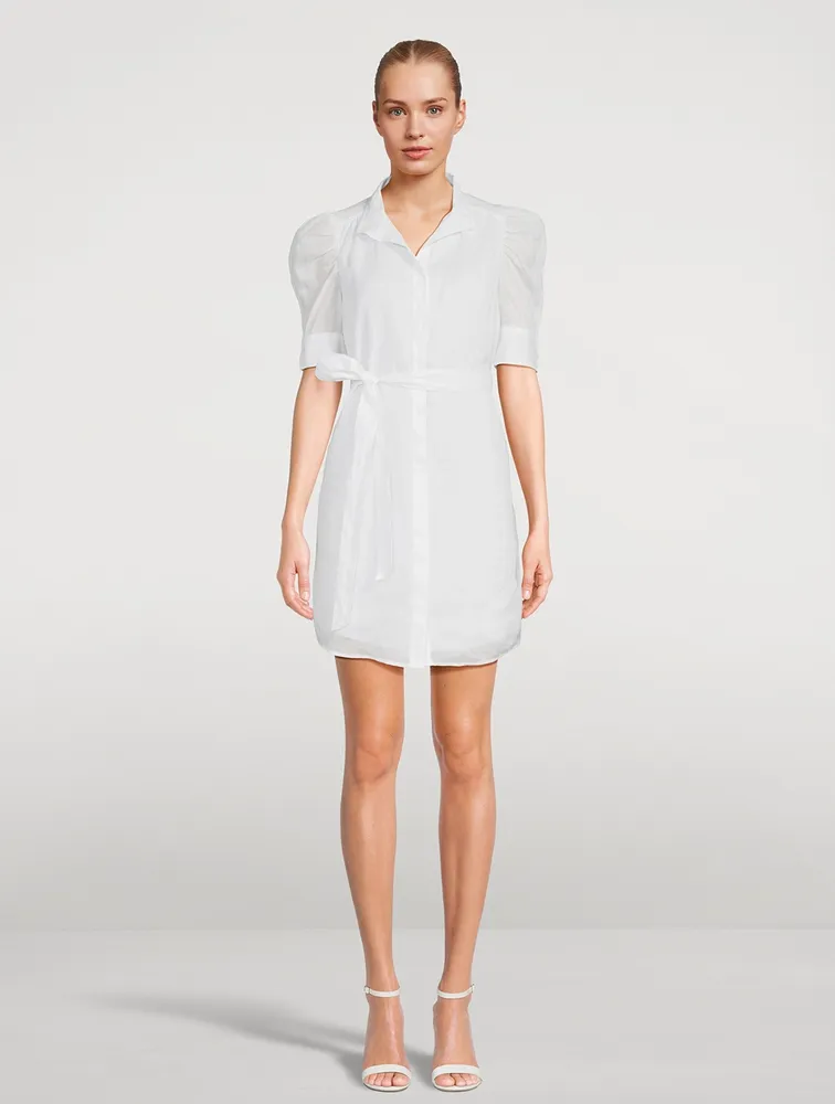 Gillian Puff-Sleeve Shirt Dress