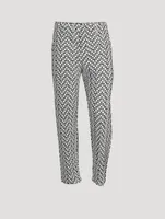 Slim-Fit Pants Graphic Print