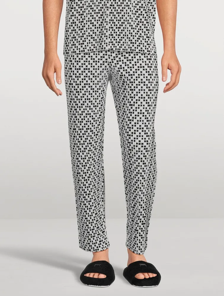 Slim-Fit Pants Graphic Print