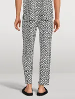 Slim-Fit Pants Graphic Print