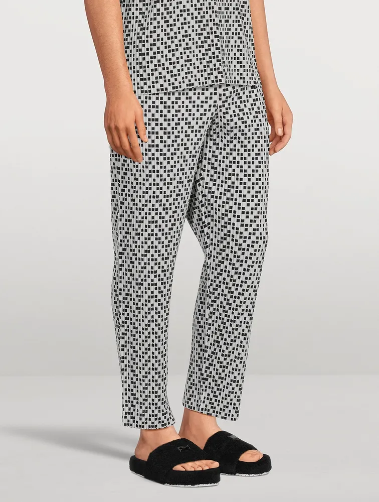 Slim-Fit Pants Graphic Print