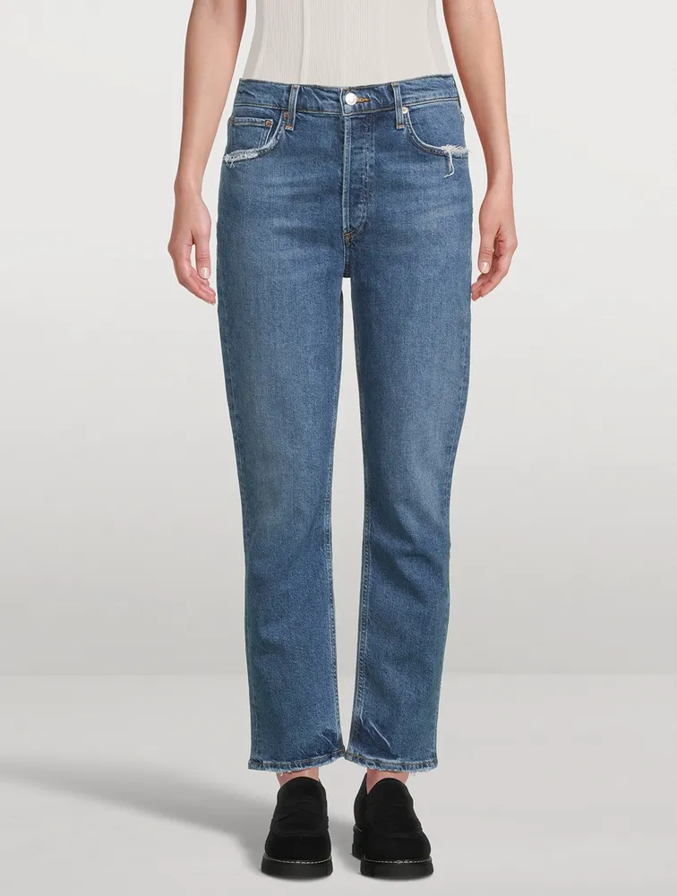 Riley High-Rise Straight-Leg Jeans