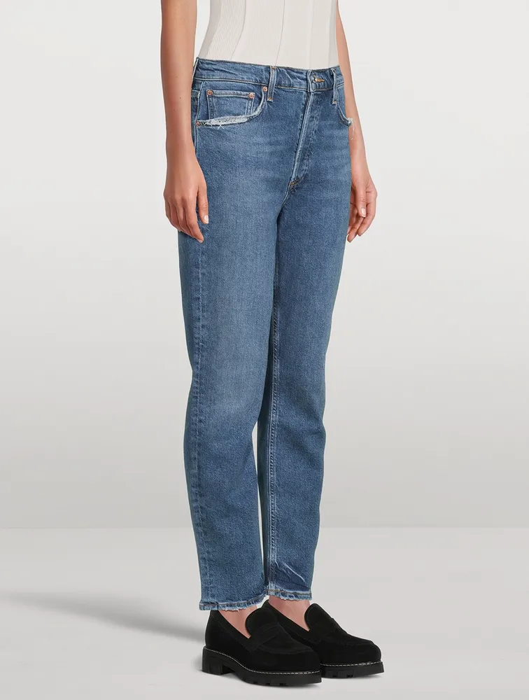 Riley High-Rise Straight-Leg Jeans